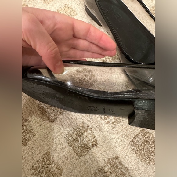 Chanel CC Captoe Classic Ballet Flat PVC Transparent 37 - Picture 11 of 16